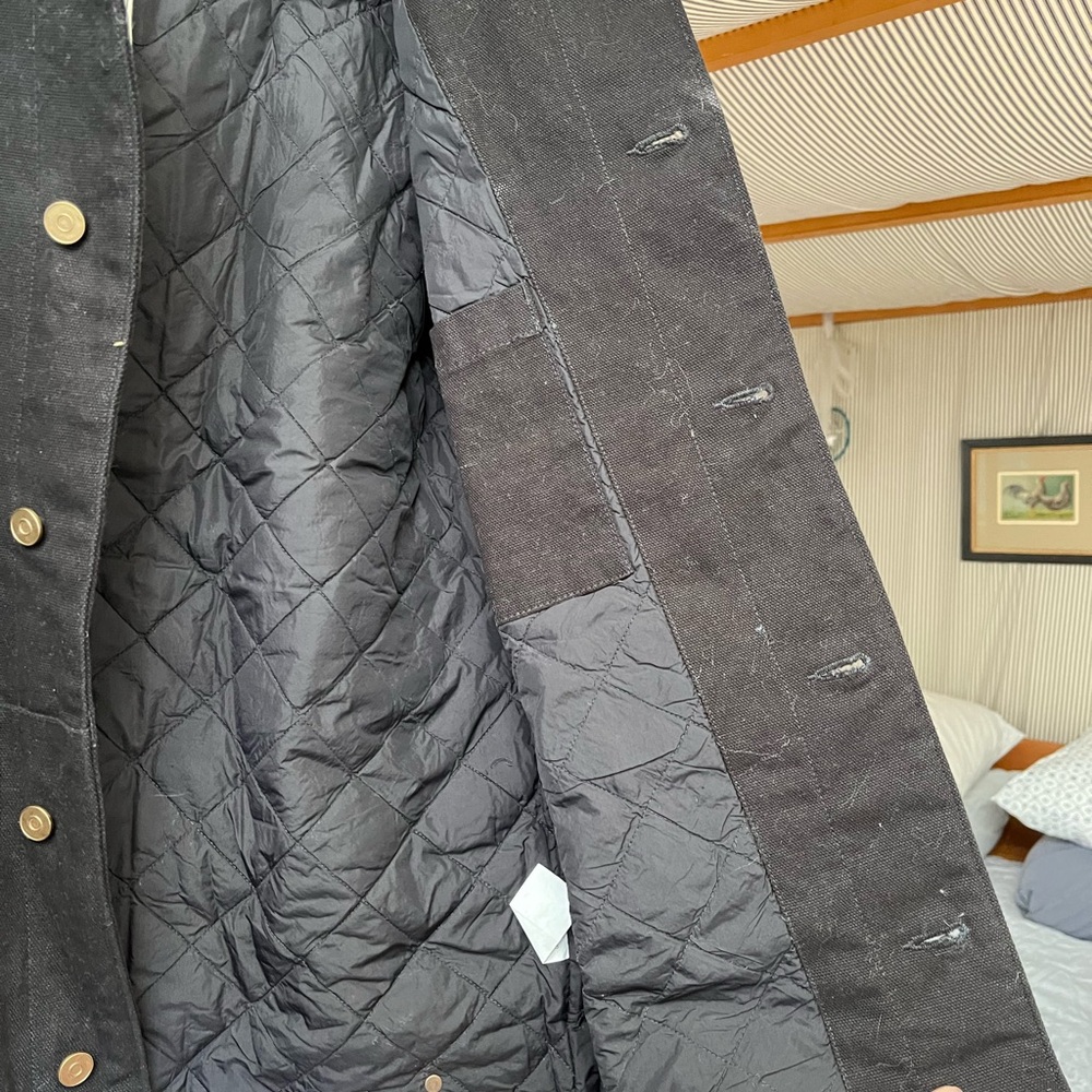 Black Button-Up Work Jacket - Picture 5 of 6